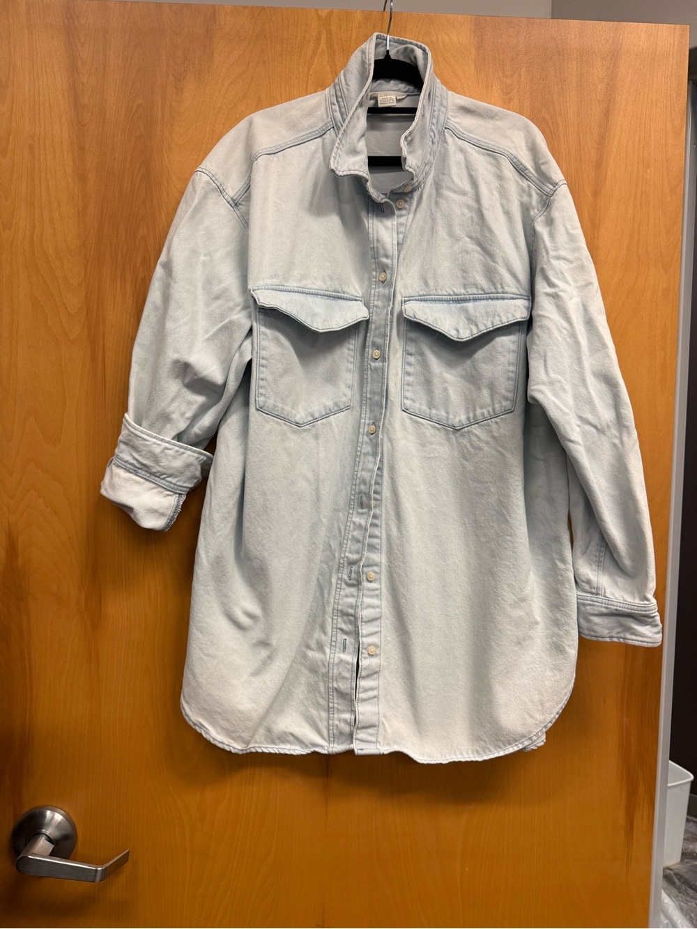 H&M Light Wash Denim Button-Down Shirt
